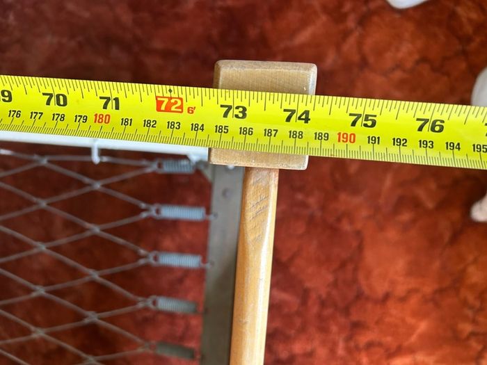 Vintage Mid Century Wooden Single Bed Frame with Metal Spring Base