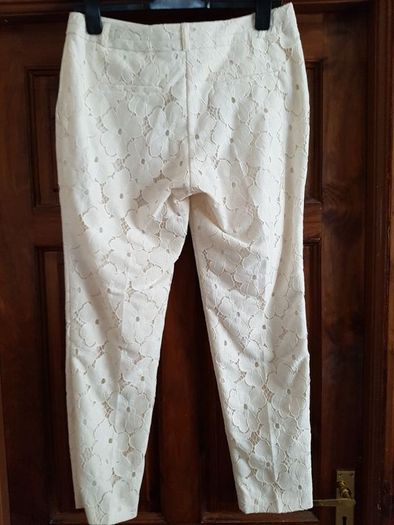 Cream Lace River Island Trousers size 10