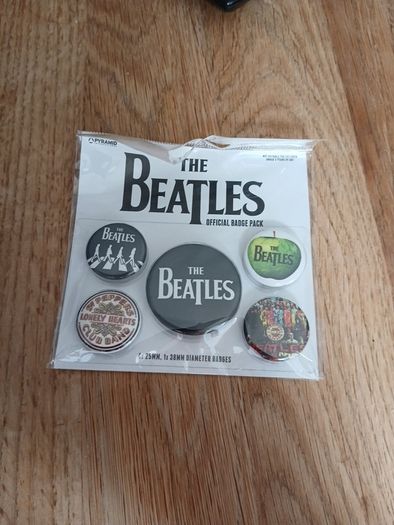 The Beatles official badge pack.