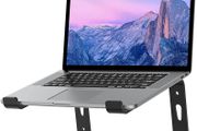 Laptop Stand for Desk, Aluminium Laptop Riser Holder, Removable Notebook Stand Ventilated Cooling Computer Stand Compatible with 10-15.6 Inch Laptops Black (FREE POSTAGE)