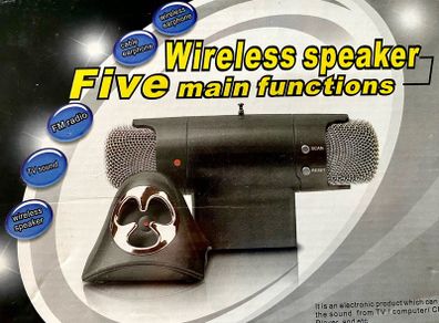 New Whitcom Wireless speaker Black with Fm Radio