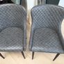 Dining chairs x4 faux leather grey Image 9