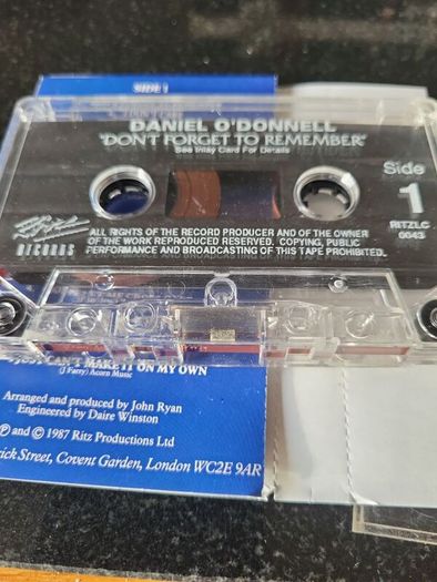 Daniel ODonnell Dont Forget To Remember Cassette Irish Country Collection