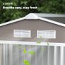 7ft x 4ft Lockable Polypropylene Garden Storage Shed Storage w/ Air Vents Steel Grey Image 8