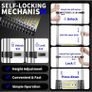 Telescopic Ladder, 5.0 m, Aluminium Folding Ladder with Hooks, Folding Step Boards Image 4