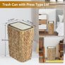 Has a lid. Used very little. Good condition.  Boho Kitchen Trash can, 12 liter trash can Image 6