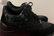Black XTI Low Wedge Shoes