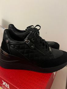 Black XTI Low Wedge Shoes