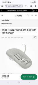 Tripp Trapp newborn insert with toy hanger