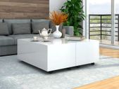 Coffee Table High Gloss White 100x100x35 cm