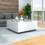 Coffee Table High Gloss White 100x100x35 cm Image 5