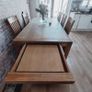 Solid Oak extendable Dining table with drawers Image 8