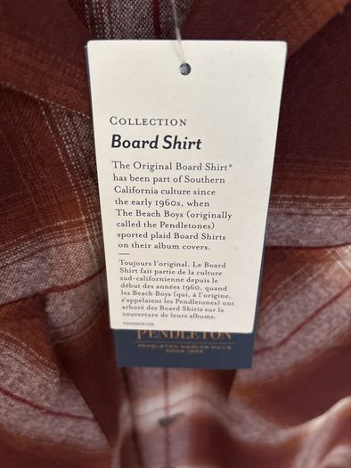 Two Pendleton Wool Board Shirts - labels attached never worn