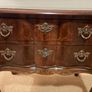 Vintage two-drawer chest with brass handles Image 2