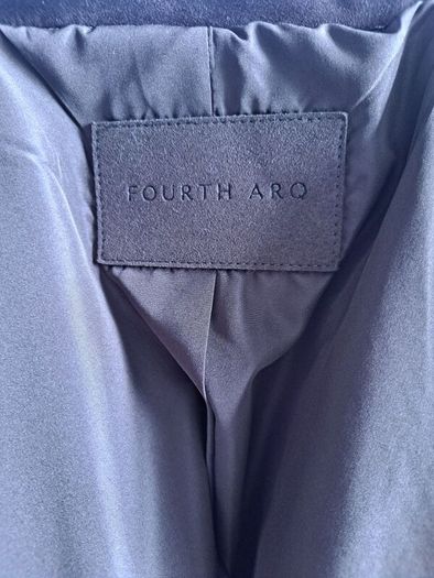 New 4th Arq chocolate brown suede effect Jacket size XL UK 16