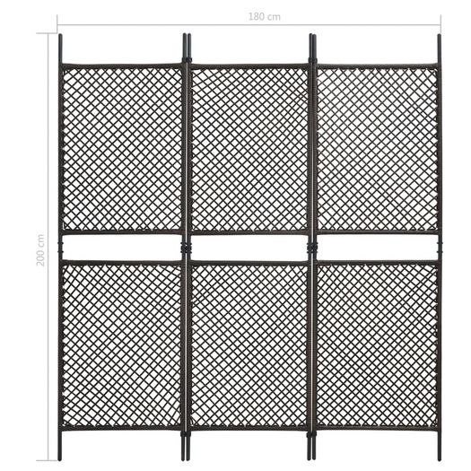 Fence Panel Poly Rattan 1.8x2 m Brown