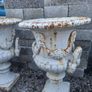 Antique Urn Cast Iron Pair Image 2