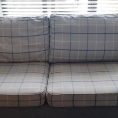 3 Seater blue sofa