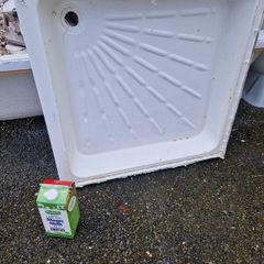Used worn shower tray