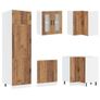14 Piece Kitchen Cabinet Set Old Wood Image 5