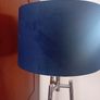 Meadows and Byrne Navy Tripod lamp and  2 cushions Image 4