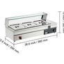 Buffet Food Warmer Stainless Steel 3-6 Pans with Glass Shield Commercial Countertop Bain Marie Electric Steamer Cooker Image 2