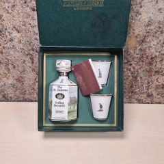 Pointers London Edinburgh Whisky Decanter And Cups Set St Andrews Golf Golfing Vintage