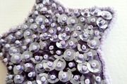 Lilac sequin star decoration