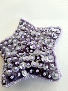 Lilac sequin star decoration