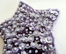 Lilac sequin star decoration