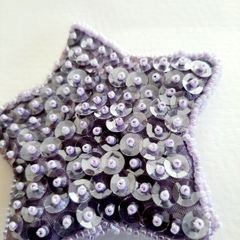Lilac sequin star decoration
