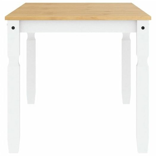 Dining Table Corona White 160x80x75 cm Solid Wood Pine