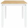 Dining Table Corona White 160x80x75 cm Solid Wood Pine Image 2