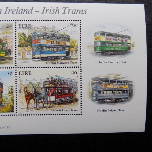 Ireland 1987.Irish Trams.Miniature Sheet.Mint never hinged.