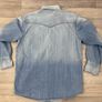 Vintage Carhartt Pearl Snap Button Heavyweight Denim Shirt Mens Large Image 7