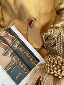 Beautiful Gold Interlined Silk Curtains 84"w x 97"d