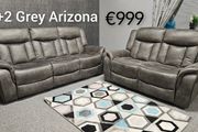 Arizona Grey soft leather sofas
