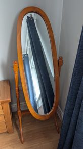 Oval Mirror - Free Standing Pine