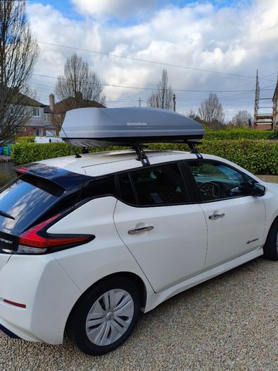 470L Halfords Exodus Roof Box (without bars) for hire.