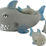 4-Piece Rubber Shark Bath Toy Set for Babies, Toddlers, Large Image 2