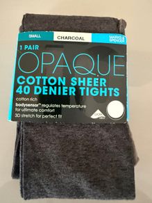 New M&S Charcoal tights size small