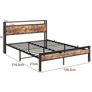 King Size Bed Frame with Storage Wooden Headboard Image 9