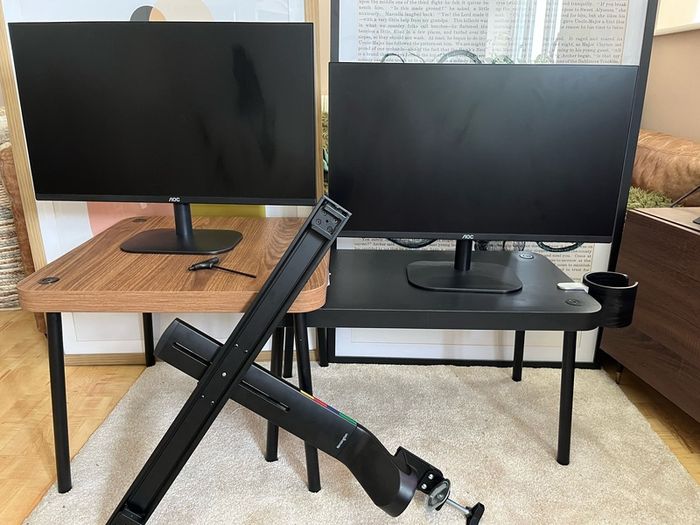 Dual AOC 28" Monitor Setup with Professional Kensington Dual Arm