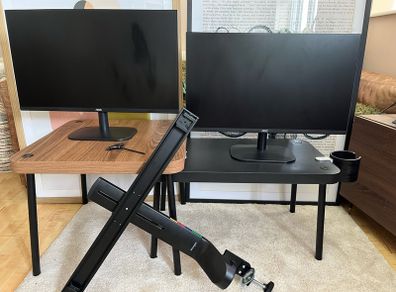 Dual AOC 28" Monitor Setup with Professional Kensington Dual Arm