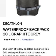 Waterproof backpack 20l