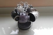"Love  Heart"  6 cup and saucer set on Stand.