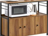 Sideboard Vintage style cabinet  with 3 Doors and 1 Open Shelf Microwave Cabinet