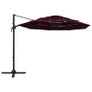 4-Tier Parasol with Aluminium Pole Bordeaux Red 3x3 m Image 3