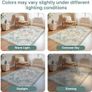 Large Washable Rugs for Living Room 200x290cm, Extra Large Area Rug, Vintage Boho Rugs, Low Pile, Non-Shedding, XXL Carpet, Traditional Oriental Design, Dining Room, Home Office, Bedroom Image 7