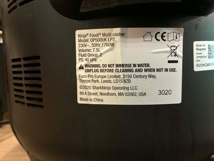 Ninja Foodi MAX Multi-Cooker OP500UK 7.5L Air Fryer & Pressure Cooker + Complete Accessories